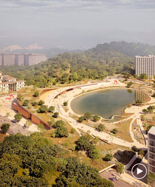 geomdan museum·library cultural hub in korea unfolds like a green ribbon